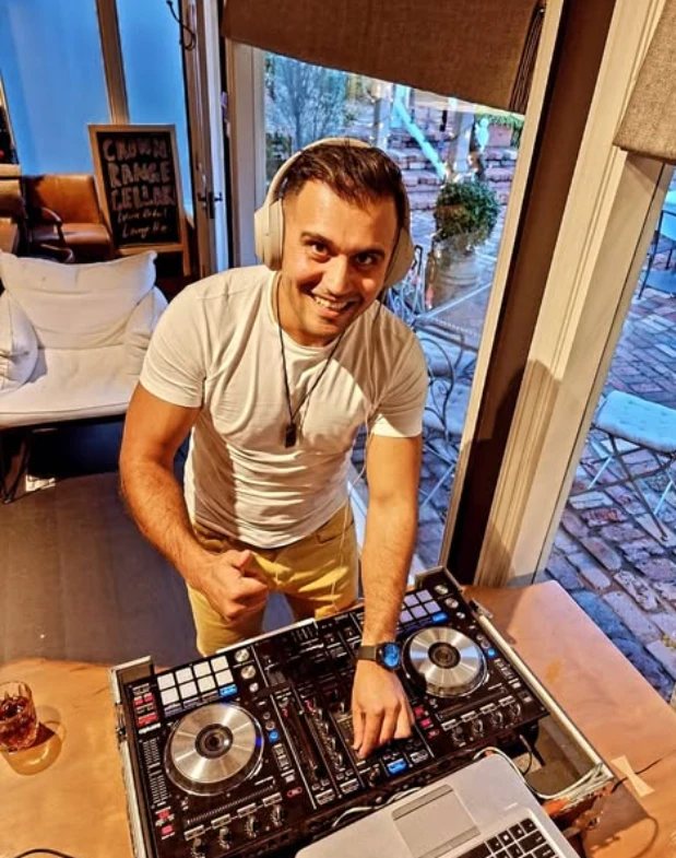 DJ Alphire mixing on Pioneer DJ gear